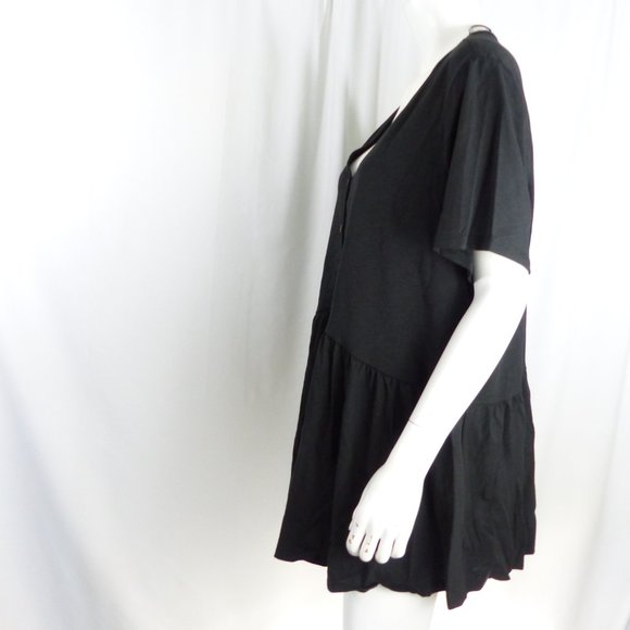 Terra & Sky Women's Plus Size Knit Babydoll Henley - Picture 4 of 5